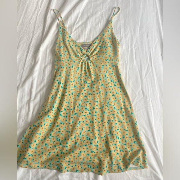 Green, floral Urban Outfitters Mini Dress. XS/S - Picture 1 of 2